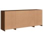 vidaXL Sideboard mit LED-Leuchten Braun Eichen-Optik 163x37x67 cm vidaXL Sideboard mit LED-Leuchten Braun Eichen-Optik 163x37x67 cm