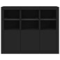 vidaXL Sideboards mit LED-Leuchten 3 Stk. Schwarz Holzwerkstoff vidaXL Sideboards mit LED-Leuchten 3 Stk. Schwarz Holzwerkstoff
