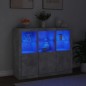 vidaXL Sideboards mit LED-Leuchten 3 Stk. Betongrau Holzwerkstoff vidaXL Sideboards mit LED-Leuchten 3 Stk. Betongrau Holzwerkstoff