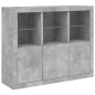 vidaXL Sideboards mit LED-Leuchten 3 Stk. Betongrau Holzwerkstoff vidaXL Sideboards mit LED-Leuchten 3 Stk. Betongrau Holzwerkstoff
