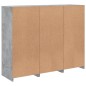 vidaXL Sideboards mit LED-Leuchten 3 Stk. Betongrau Holzwerkstoff vidaXL Sideboards mit LED-Leuchten 3 Stk. Betongrau Holzwerkstoff
