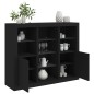 vidaXL Sideboards mit LED-Leuchten 3 Stk. Schwarz Holzwerkstoff vidaXL Sideboards mit LED-Leuchten 3 Stk. Schwarz Holzwerkstoff
