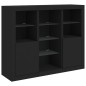 vidaXL Sideboards mit LED-Leuchten 3 Stk. Schwarz Holzwerkstoff vidaXL Sideboards mit LED-Leuchten 3 Stk. Schwarz Holzwerkstoff