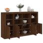 vidaXL Sideboards mit LED-Leuchten 3 Stk. Braun Eichen-Optik vidaXL Sideboards mit LED-Leuchten 3 Stk. Braun Eichen-Optik