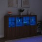 vidaXL Sideboards mit LED-Leuchten 3 Stk. Braun Eichen-Optik vidaXL Sideboards mit LED-Leuchten 3 Stk. Braun Eichen-Optik