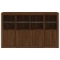 vidaXL Sideboards mit LED-Leuchten 3 Stk. Braun Eichen-Optik vidaXL Sideboards mit LED-Leuchten 3 Stk. Braun Eichen-Optik