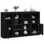 vidaXL Sideboards mit LED-Leuchten 3 Stk. Schwarz Holzwerkstoff vidaXL Sideboards mit LED-Leuchten 3 Stk. Schwarz Holzwerkstoff