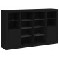 vidaXL Sideboards mit LED-Leuchten 3 Stk. Schwarz Holzwerkstoff vidaXL Sideboards mit LED-Leuchten 3 Stk. Schwarz Holzwerkstoff