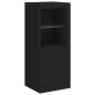 vidaXL Sideboards mit LED-Leuchten 3 Stk. Schwarz Holzwerkstoff vidaXL Sideboards mit LED-Leuchten 3 Stk. Schwarz Holzwerkstoff