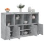 vidaXL Sideboards mit LED-Leuchten 3 Stk. Betongrau Holzwerkstoff vidaXL Sideboards mit LED-Leuchten 3 Stk. Betongrau Holzwerkstoff