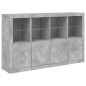 vidaXL Sideboards mit LED-Leuchten 3 Stk. Betongrau Holzwerkstoff vidaXL Sideboards mit LED-Leuchten 3 Stk. Betongrau Holzwerkstoff