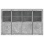 vidaXL Sideboards mit LED-Leuchten 3 Stk. Betongrau Holzwerkstoff vidaXL Sideboards mit LED-Leuchten 3 Stk. Betongrau Holzwerkstoff