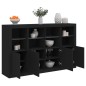 vidaXL Sideboards mit LED-Leuchten 3 Stk. Schwarz Holzwerkstoff vidaXL Sideboards mit LED-Leuchten 3 Stk. Schwarz Holzwerkstoff