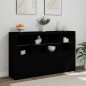 vidaXL Sideboards mit LED-Leuchten 3 Stk. Schwarz Holzwerkstoff vidaXL Sideboards mit LED-Leuchten 3 Stk. Schwarz Holzwerkstoff