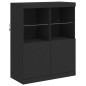 vidaXL Sideboards mit LED-Leuchten 3 Stk. Schwarz Holzwerkstoff vidaXL Sideboards mit LED-Leuchten 3 Stk. Schwarz Holzwerkstoff