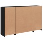vidaXL Sideboards mit LED-Leuchten 3 Stk. Schwarz Holzwerkstoff vidaXL Sideboards mit LED-Leuchten 3 Stk. Schwarz Holzwerkstoff