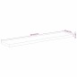 vidaXL Wandregal 110x20x2,5 cm Rechteckig Massivholz Akazie Baumkante