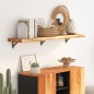 vidaXL Wandregal 110x30x2,5 cm Rechteckig Massivholz Akazie Baumkante vidaXL Wandregal 110x30x2,5 cm Rechteckig Massivholz Akazie Baumkante