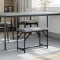 vidaXL Essbank Hellgrau 62x32x45 cm Stahl und Stoff vidaXL Essbank Hellgrau 62x32x45 cm Stahl und Stoff