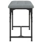 vidaXL Essbank Hellgrau 62x32x45 cm Stahl und Stoff vidaXL Essbank Hellgrau 62x32x45 cm Stahl und Stoff