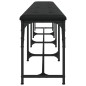 vidaXL Essbank Schwarz 248x32x45 cm Stahl und Kunstleder vidaXL Essbank Schwarz 248x32x45 cm Stahl und Kunstleder