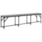 vidaXL Essbank Hellgrau 186x32x45 cm Stahl und Stoff vidaXL Essbank Hellgrau 186x32x45 cm Stahl und Stoff
