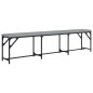 vidaXL Essbank Hellgrau 186x32x45 cm Stahl und Stoff vidaXL Essbank Hellgrau 186x32x45 cm Stahl und Stoff