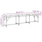 vidaXL Essbank Hellgrau 186x32x45 cm Stahl und Stoff vidaXL Essbank Hellgrau 186x32x45 cm Stahl und Stoff