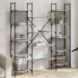 vidaXL Bücherregal Grau Sonoma 155,5x24x166,5 cm Holzwerkstoff vidaXL Bücherregal Grau Sonoma 155,5x24x166,5 cm Holzwerkstoff