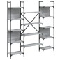 vidaXL Bücherregal Grau Sonoma 155,5x24x166,5 cm Holzwerkstoff vidaXL Bücherregal Grau Sonoma 155,5x24x166,5 cm Holzwerkstoff