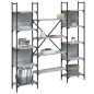vidaXL Bücherregal Grau Sonoma 155,5x24x166,5 cm Holzwerkstoff vidaXL Bücherregal Grau Sonoma 155,5x24x166,5 cm Holzwerkstoff