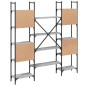 vidaXL Bücherregal Grau Sonoma 155,5x24x166,5 cm Holzwerkstoff vidaXL Bücherregal Grau Sonoma 155,5x24x166,5 cm Holzwerkstoff