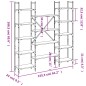vidaXL Bücherregal Grau Sonoma 155,5x24x166,5 cm Holzwerkstoff vidaXL Bücherregal Grau Sonoma 155,5x24x166,5 cm Holzwerkstoff