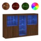 vidaXL Sideboard mit LED-Leuchten Braun Eichen-Optik 162x37x100 cm vidaXL Sideboard mit LED-Leuchten Braun Eichen-Optik 162x37x100 cm