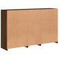vidaXL Sideboard mit LED-Leuchten Braun Eichen-Optik 162x37x100 cm vidaXL Sideboard mit LED-Leuchten Braun Eichen-Optik 162x37x100 cm