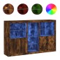 vidaXL Sideboard mit LED-Leuchten Räuchereiche 162x37x100 cm vidaXL Sideboard mit LED-Leuchten Räuchereiche 162x37x100 cm