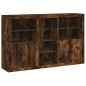 vidaXL Sideboard mit LED-Leuchten Räuchereiche 162x37x100 cm vidaXL Sideboard mit LED-Leuchten Räuchereiche 162x37x100 cm