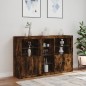 vidaXL Sideboard mit LED-Leuchten Räuchereiche 162x37x100 cm vidaXL Sideboard mit LED-Leuchten Räuchereiche 162x37x100 cm