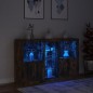 vidaXL Sideboard mit LED-Leuchten Räuchereiche 162x37x100 cm vidaXL Sideboard mit LED-Leuchten Räuchereiche 162x37x100 cm