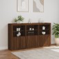 vidaXL Sideboard mit LED-Leuchten Braun Eichen-Optik 181,5x37x100 cm vidaXL Sideboard mit LED-Leuchten Braun Eichen-Optik 181,5x37x100 cm