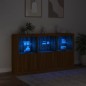 vidaXL Sideboard mit LED-Leuchten Braun Eichen-Optik 181,5x37x100 cm vidaXL Sideboard mit LED-Leuchten Braun Eichen-Optik 181,5x37x100 cm