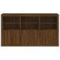 vidaXL Sideboard mit LED-Leuchten Braun Eichen-Optik 181,5x37x100 cm vidaXL Sideboard mit LED-Leuchten Braun Eichen-Optik 181,5x37x100 cm