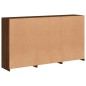 vidaXL Sideboard mit LED-Leuchten Braun Eichen-Optik 181,5x37x100 cm vidaXL Sideboard mit LED-Leuchten Braun Eichen-Optik 181,5x37x100 cm