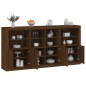 vidaXL Sideboard mit LED-Leuchten Braun Eichen-Optik 202x37x100 cm vidaXL Sideboard mit LED-Leuchten Braun Eichen-Optik 202x37x100 cm