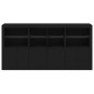 vidaXL Sideboard mit LED-Leuchten Schwarz 202x37x100 cm vidaXL Sideboard mit LED-Leuchten Schwarz 202x37x100 cm