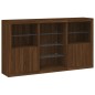 vidaXL Sideboard mit LED-Leuchten Braun Eichen-Optik 181,5x37x100 cm vidaXL Sideboard mit LED-Leuchten Braun Eichen-Optik 181,5x37x100 cm