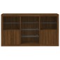 vidaXL Sideboard mit LED-Leuchten Braun Eichen-Optik 181,5x37x100 cm vidaXL Sideboard mit LED-Leuchten Braun Eichen-Optik 181,5x37x100 cm