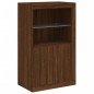 vidaXL Sideboard mit LED-Leuchten Braun Eichen-Optik 181,5x37x100 cm vidaXL Sideboard mit LED-Leuchten Braun Eichen-Optik 181,5x37x100 cm