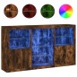 vidaXL Sideboard mit LED-Leuchten Räuchereiche 181,5x37x100 cm vidaXL Sideboard mit LED-Leuchten Räuchereiche 181,5x37x100 cm