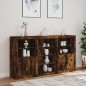 vidaXL Sideboard mit LED-Leuchten Räuchereiche 181,5x37x100 cm vidaXL Sideboard mit LED-Leuchten Räuchereiche 181,5x37x100 cm